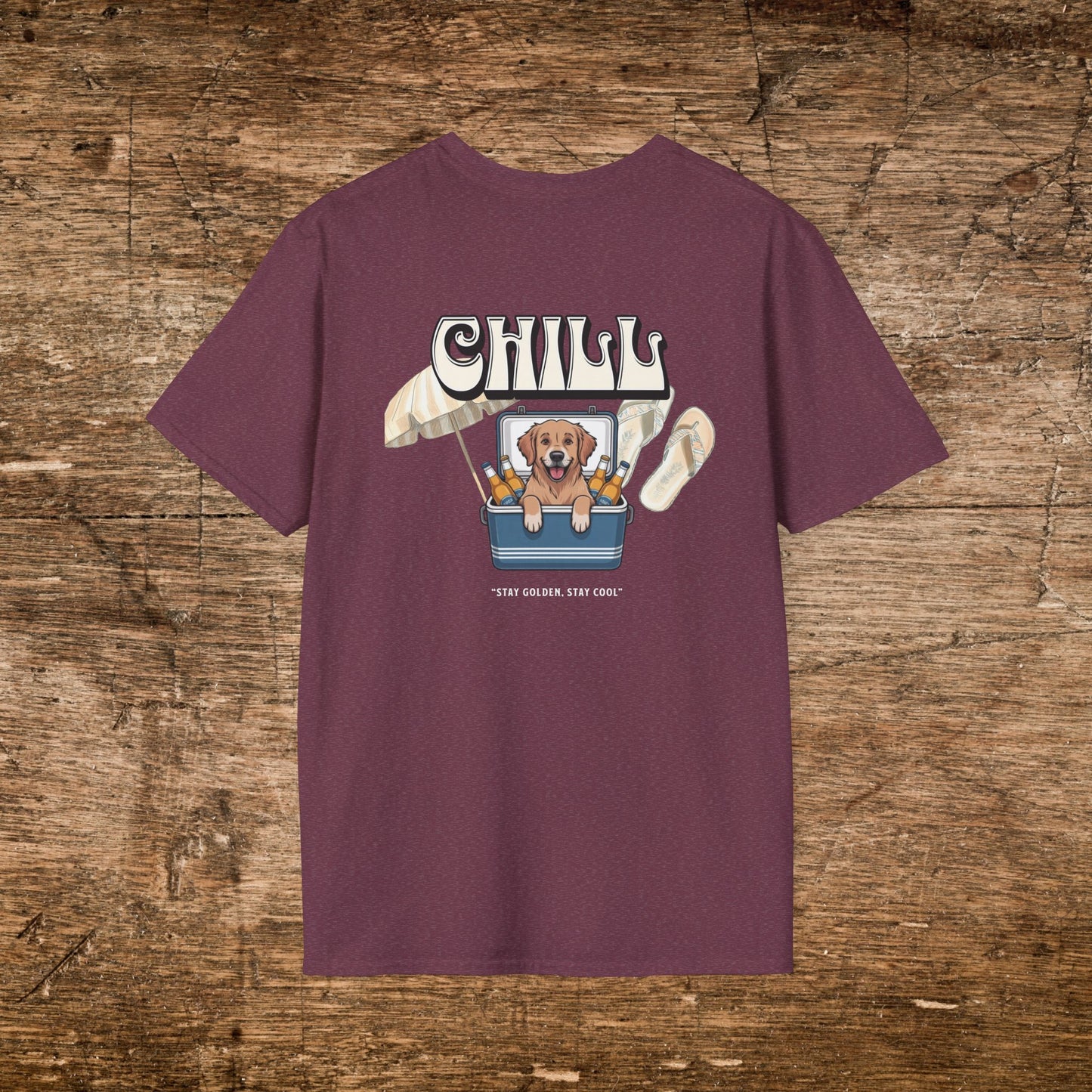 Chill Dog Graphic T-Shirt, White lettering