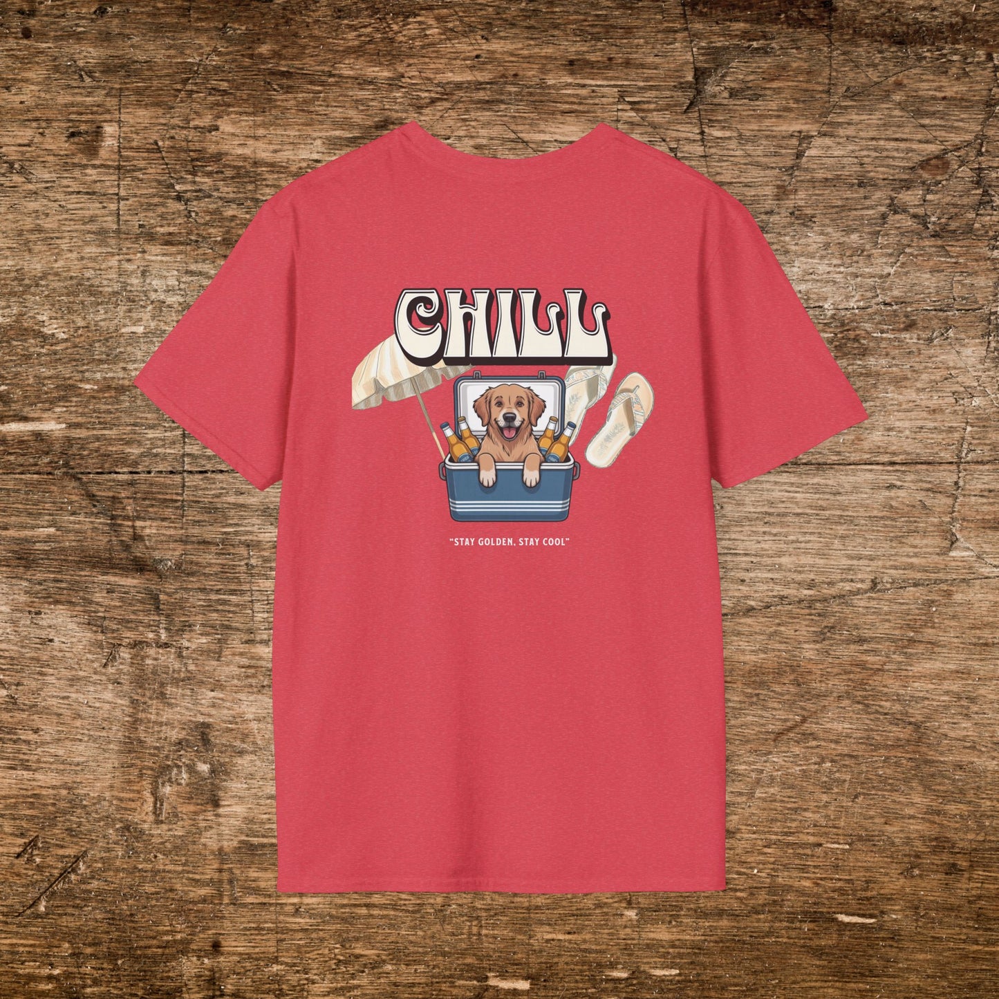 Chill Dog Graphic T-Shirt, White lettering