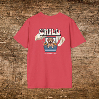 Chill Dog Graphic T-Shirt, White lettering