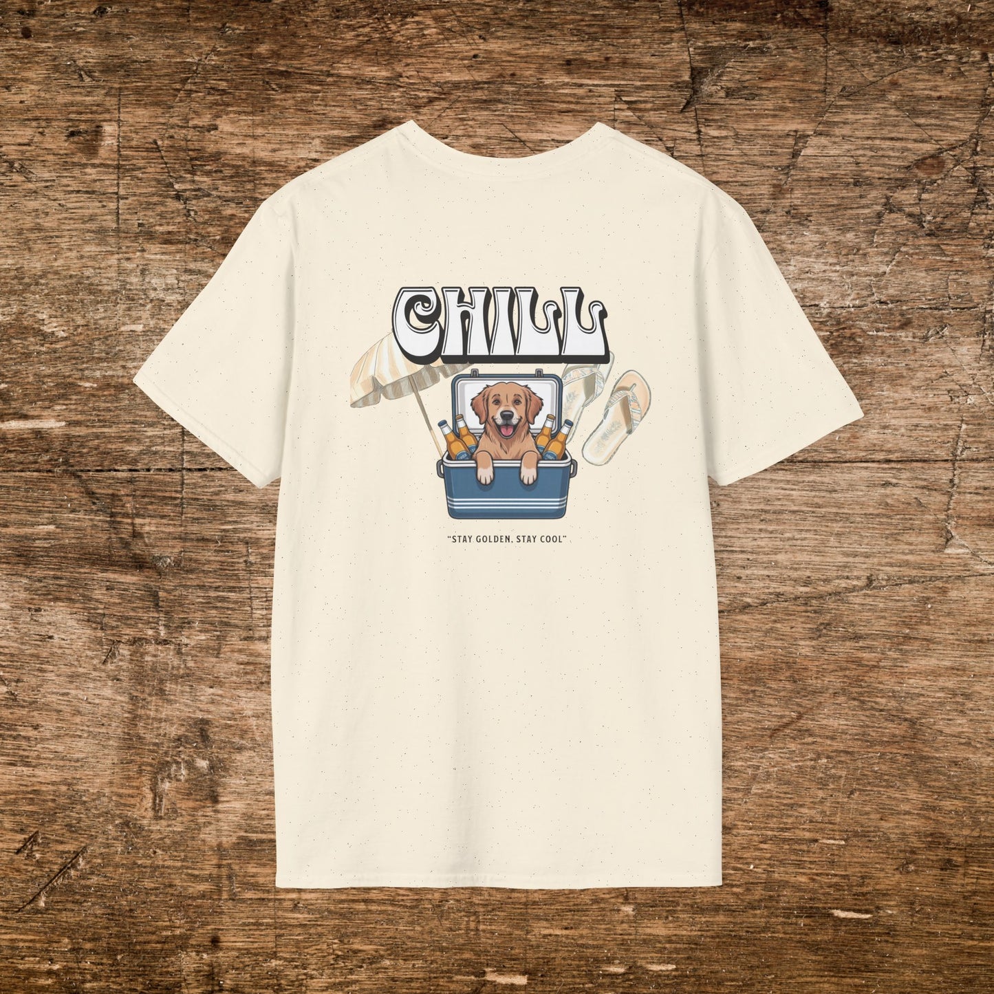 Chill Dog Graphic T-Shirt, White lettering